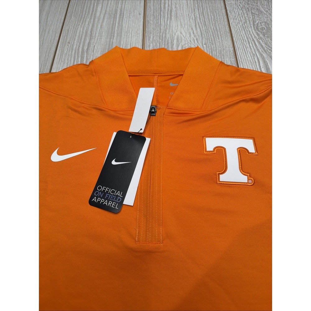 New‎ Nike Mens Tennessee Volunteers 1/4 Zip Shirt Size 2XL Orange On Field - Picture 2 of 4